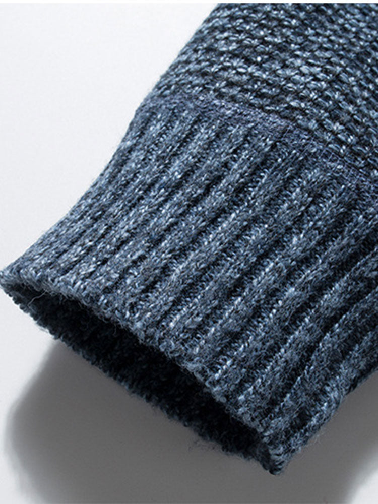 Gequilted Patchwork Zip-Up Trui