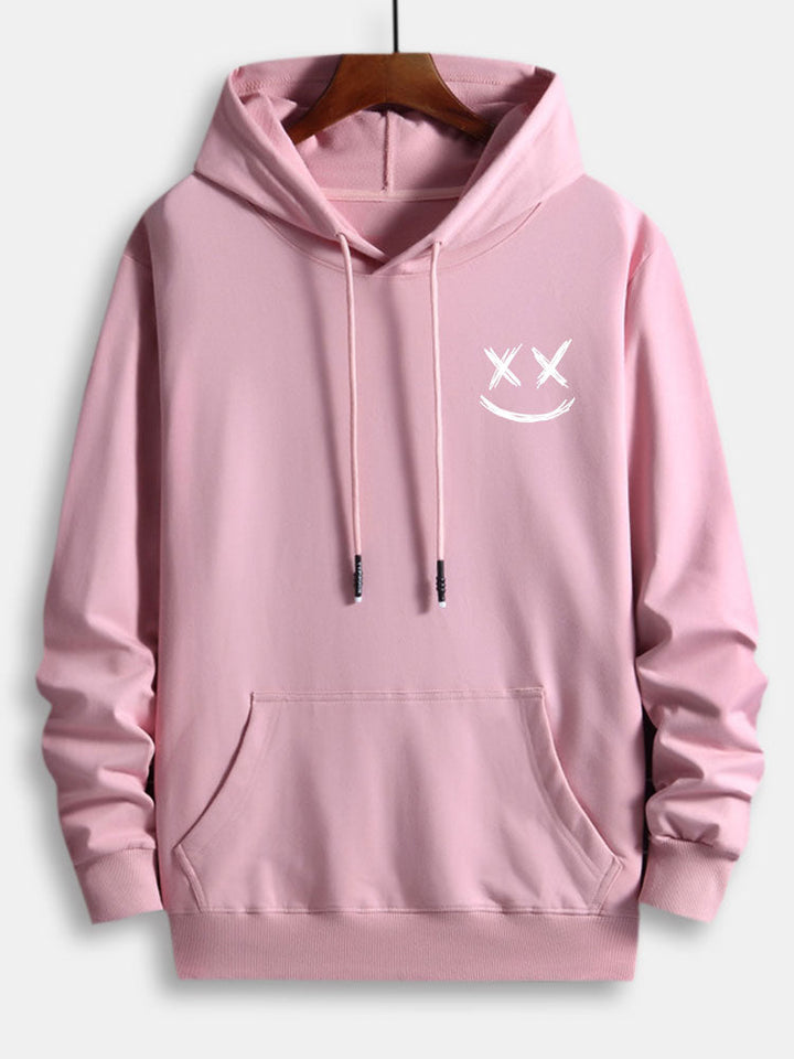 Smiley Print Katoenen Hoodie