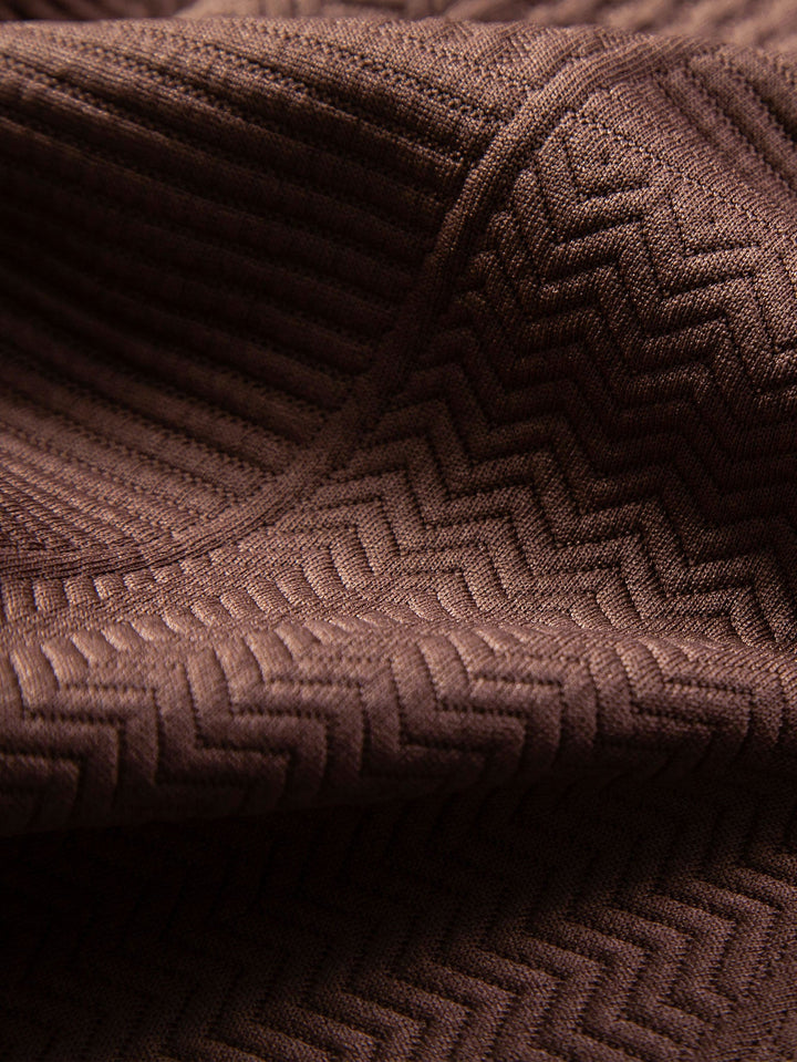 Korte Mouwen Geometrisch Textuur Cuban Shirt