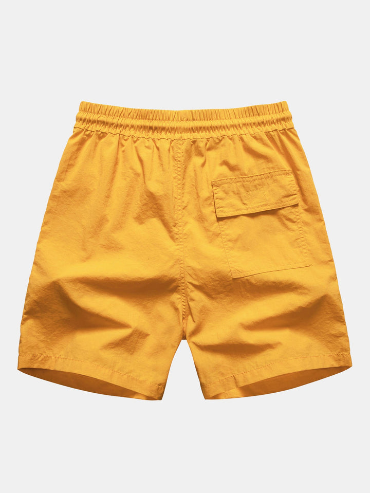 Palmboomprint Overhemd met Knopen & Zwemshorts