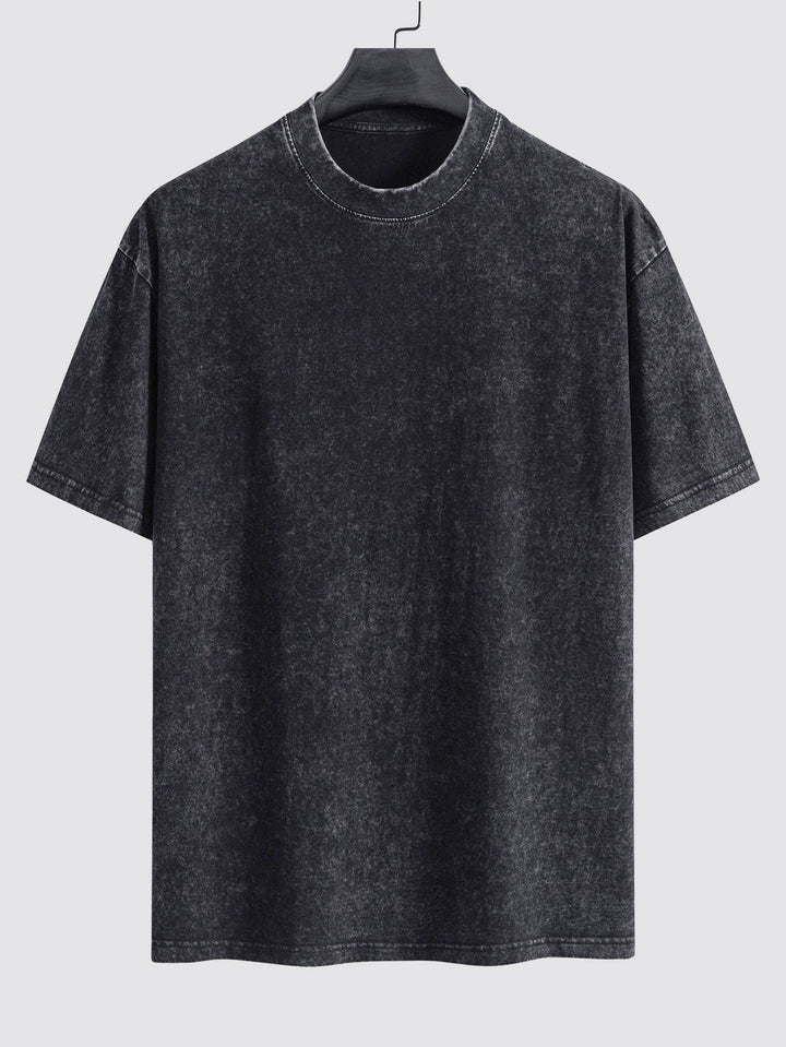 Basis Gewassen Versleten Drop Shoulder Oversized T-Shirt
