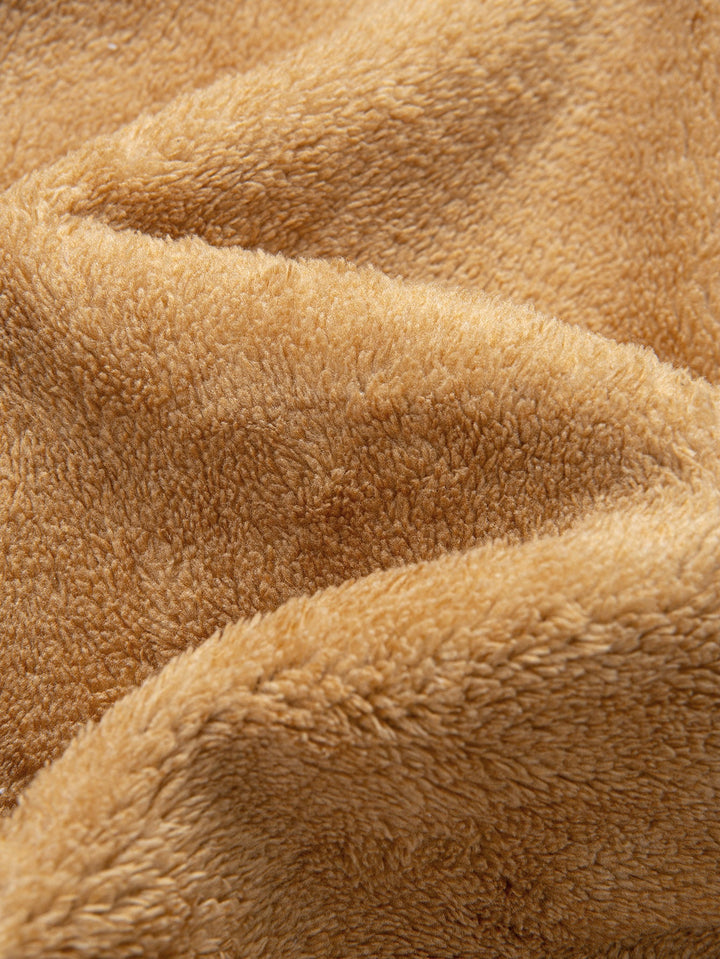 Teddy Gevoerde Flanellen Geruite Hoodie Shirt