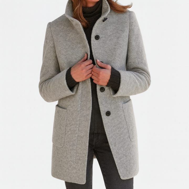 Danuta | Elegant High-Collar Coat