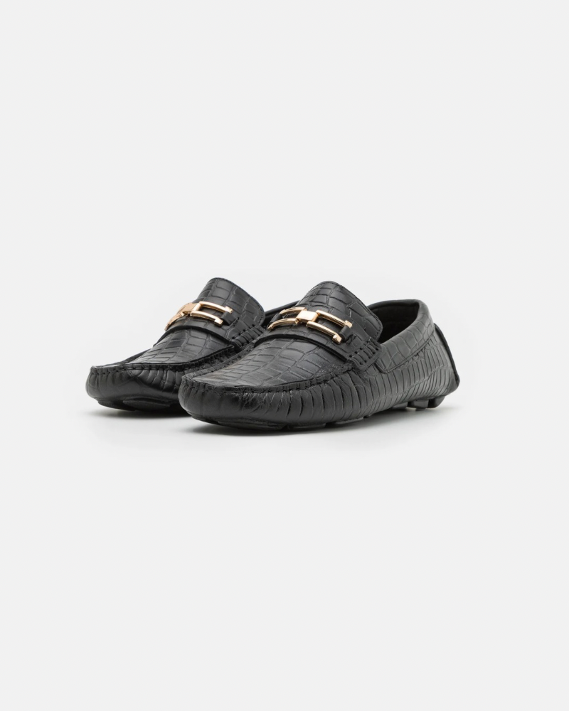 Crocodile Loafer - Black