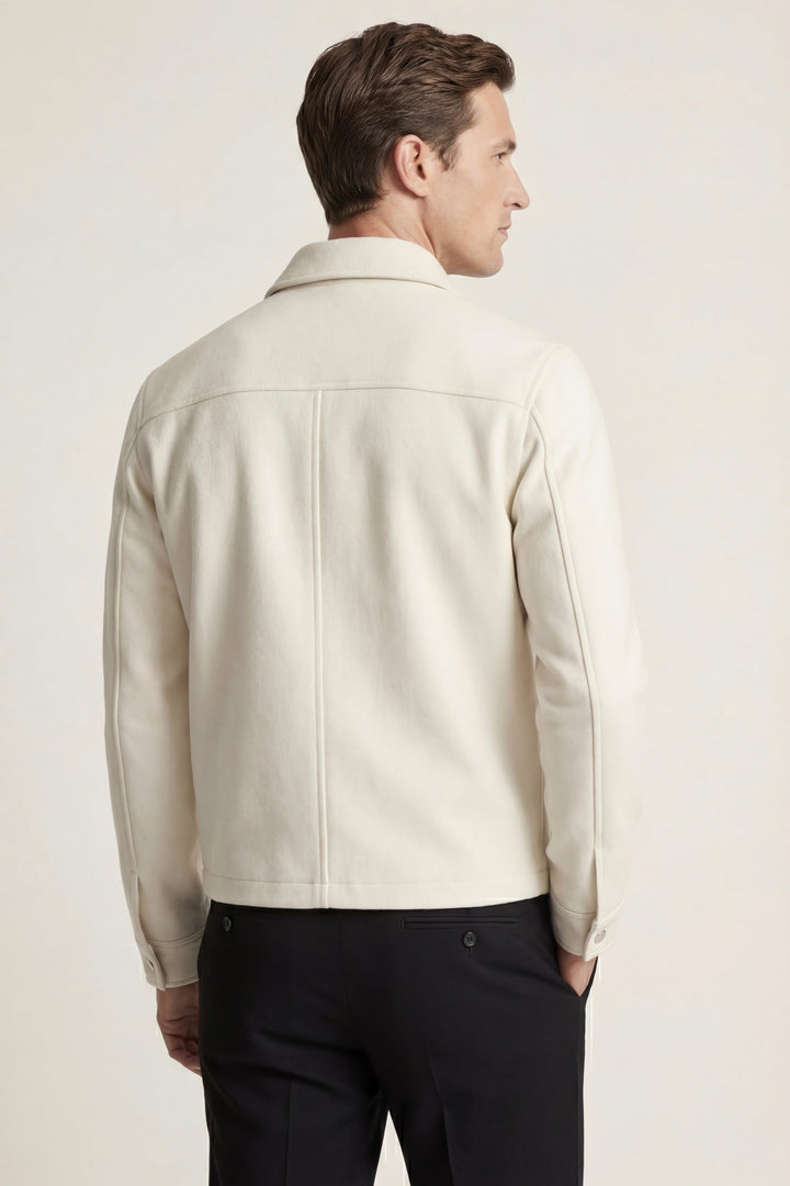 Carlo Zip Jacket Ivory