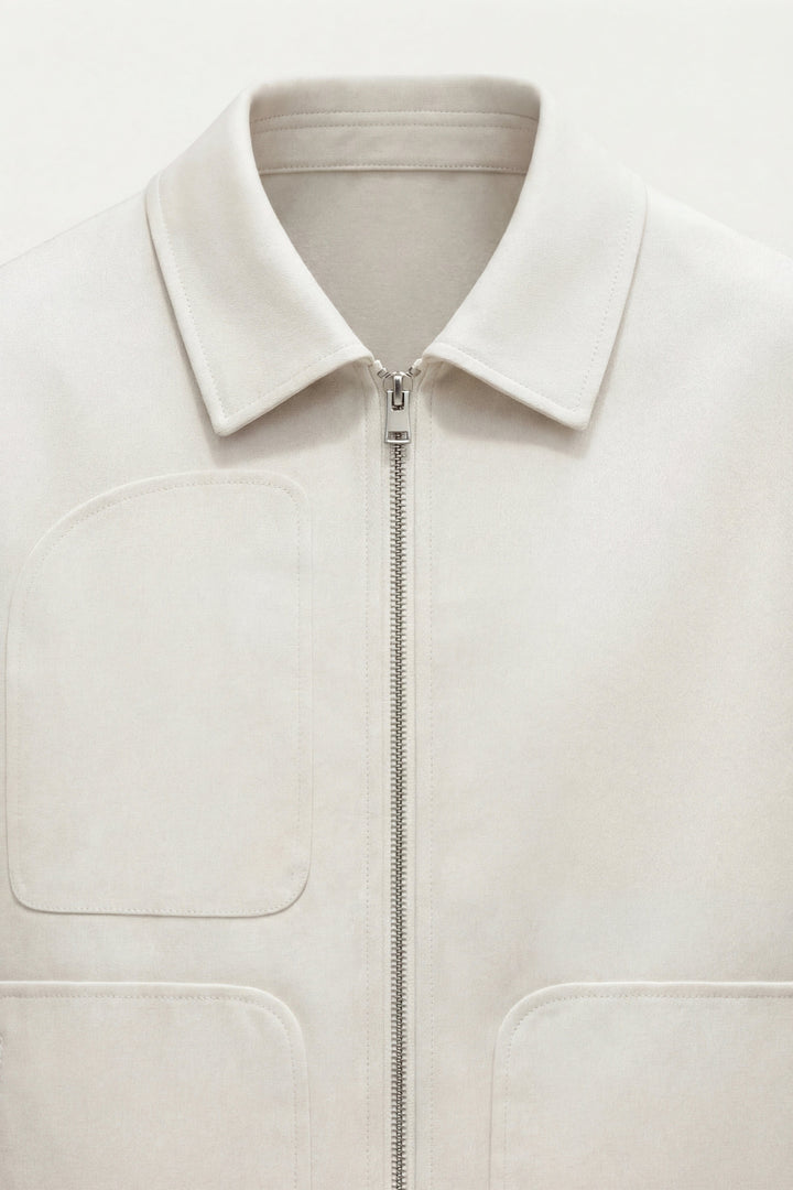Carlo Zip Jacket Ivory