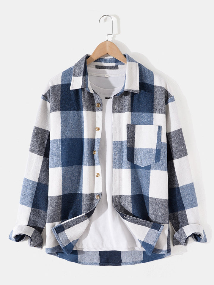 Flanellen Plaid Overshirt