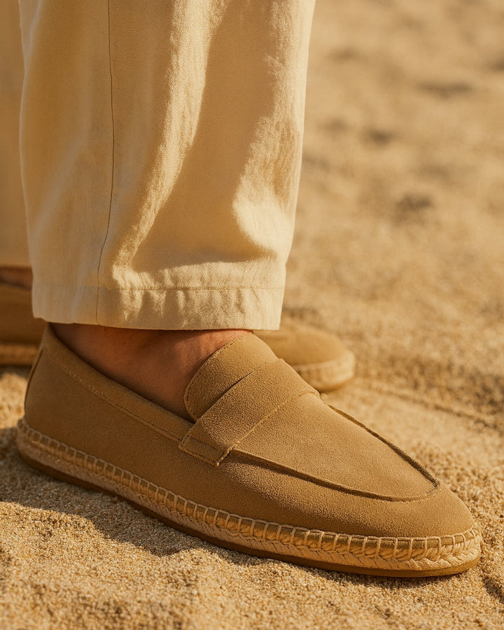 Suede Moccassin Espadrilles