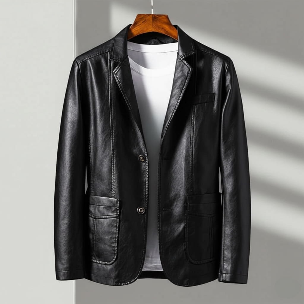 Laurent l Sutton Leather Jacket