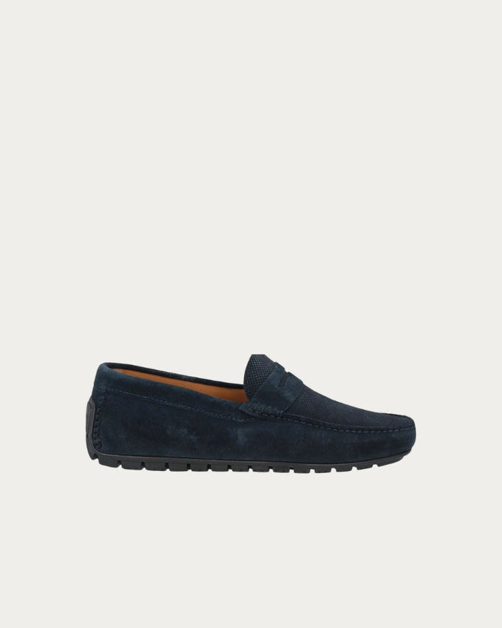 Navy Boat Suede loafers