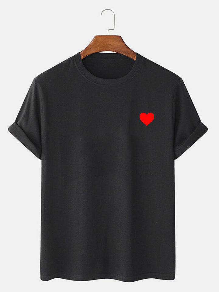 Rood Hart Print T-Shirt