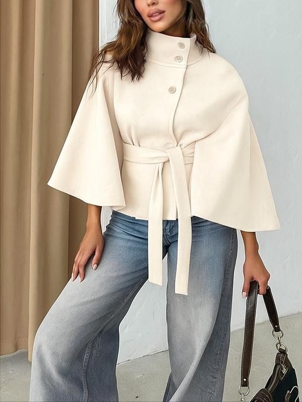 ROSEMARY™ - Buckle Belted Woolen Cape Coat for Fall & Winter
