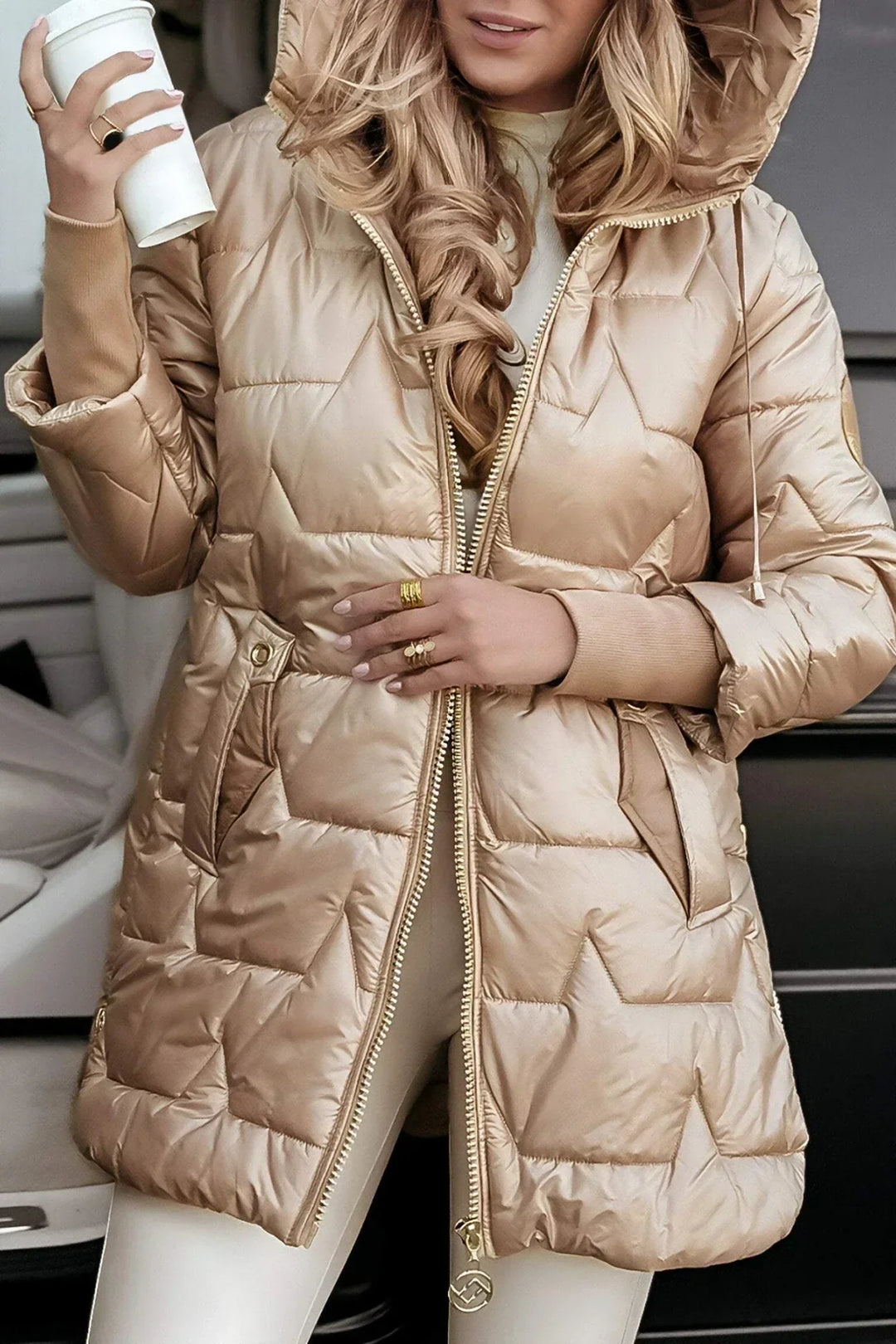Lina Long Quilted Jacket — Lightweight Warmth with Elegant Style