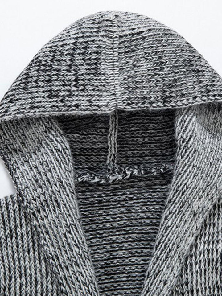 Lange Lijn Hoorn Gesp Kaptrui Gebreide Cardigan