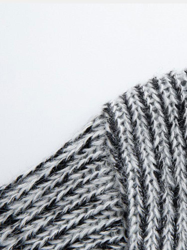 Lange Lijn Hoorn Gesp Kaptrui Gebreide Cardigan