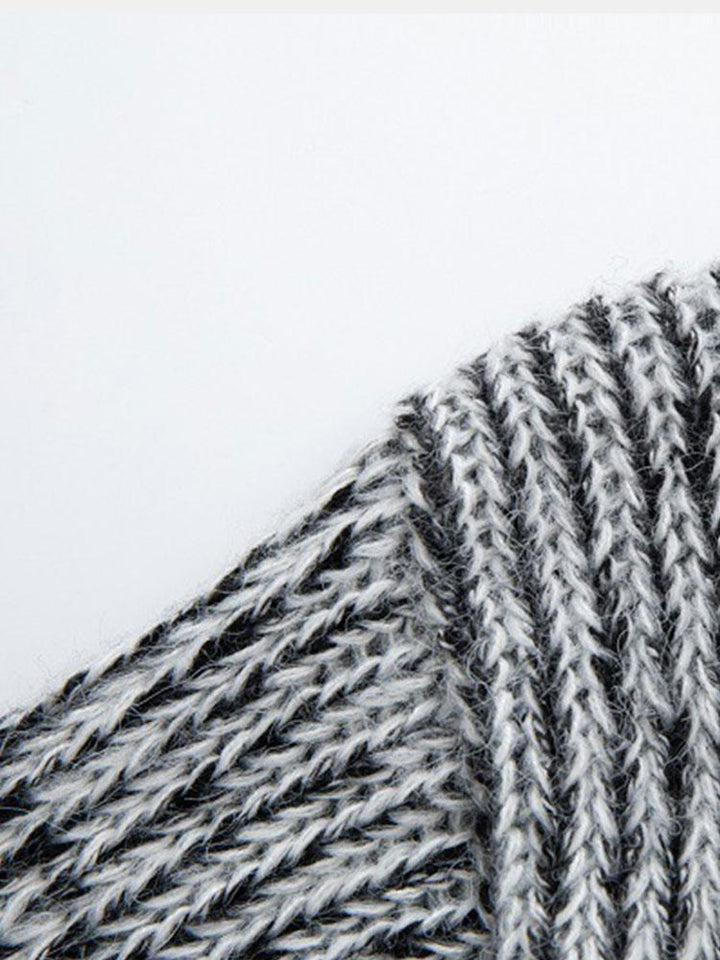 Lange Lijn Hoorn Gesp Kaptrui Gebreide Cardigan