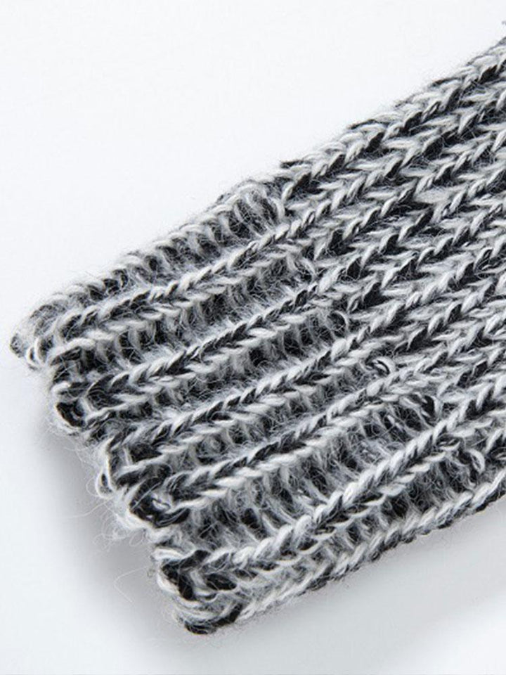 Lange Lijn Hoorn Gesp Kaptrui Gebreide Cardigan