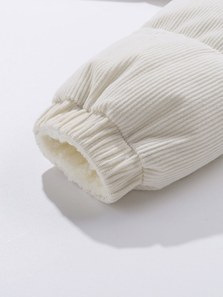 Omkeerbare Teddy Fleece Corduroy Jas