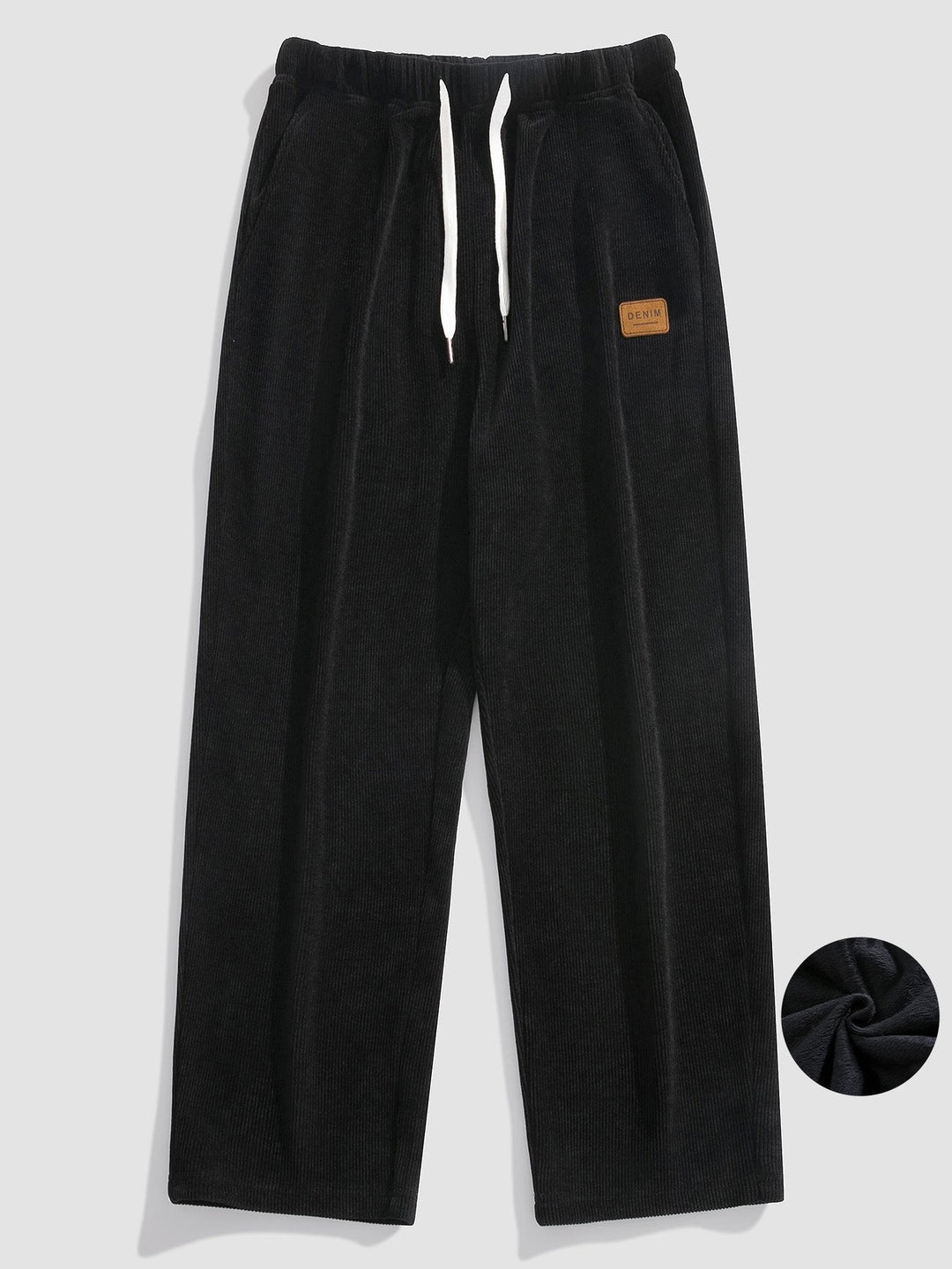 Polar Fleece Lined Straight Corduroy Pants