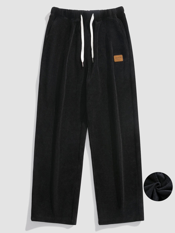 Polar Fleece Lined Straight Corduroy Pants