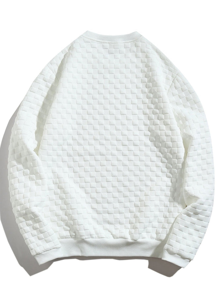 Damast Sweatshirt met Schaakbordpatroon