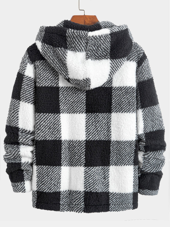 Checkered Teddy Fleece Jacket