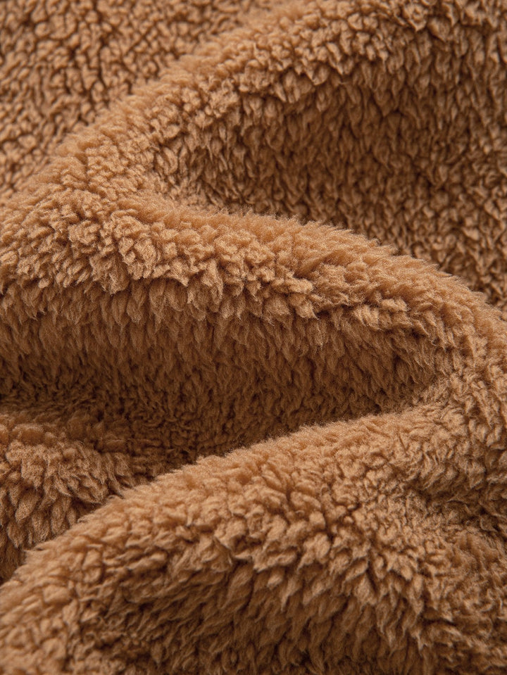 Teddy Fleece Button-Up Jacket