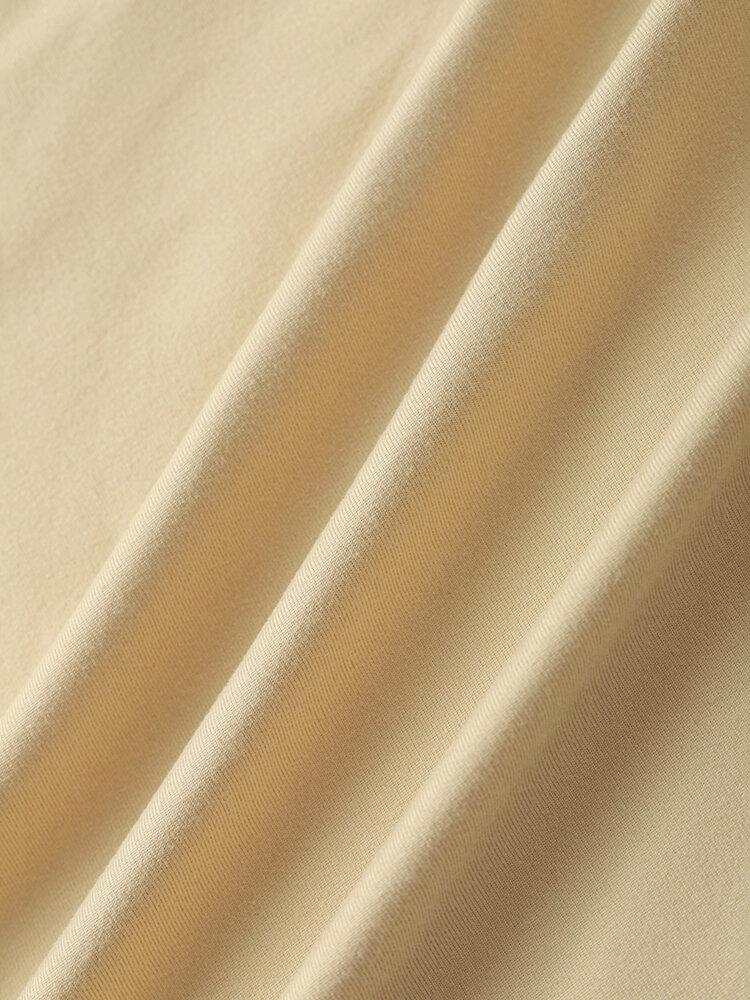 Solid Kleur Arc Hem T-Shirt