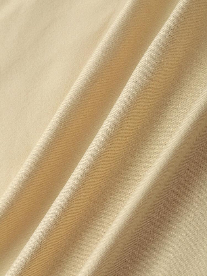 Solid Kleur Arc Hem T-Shirt