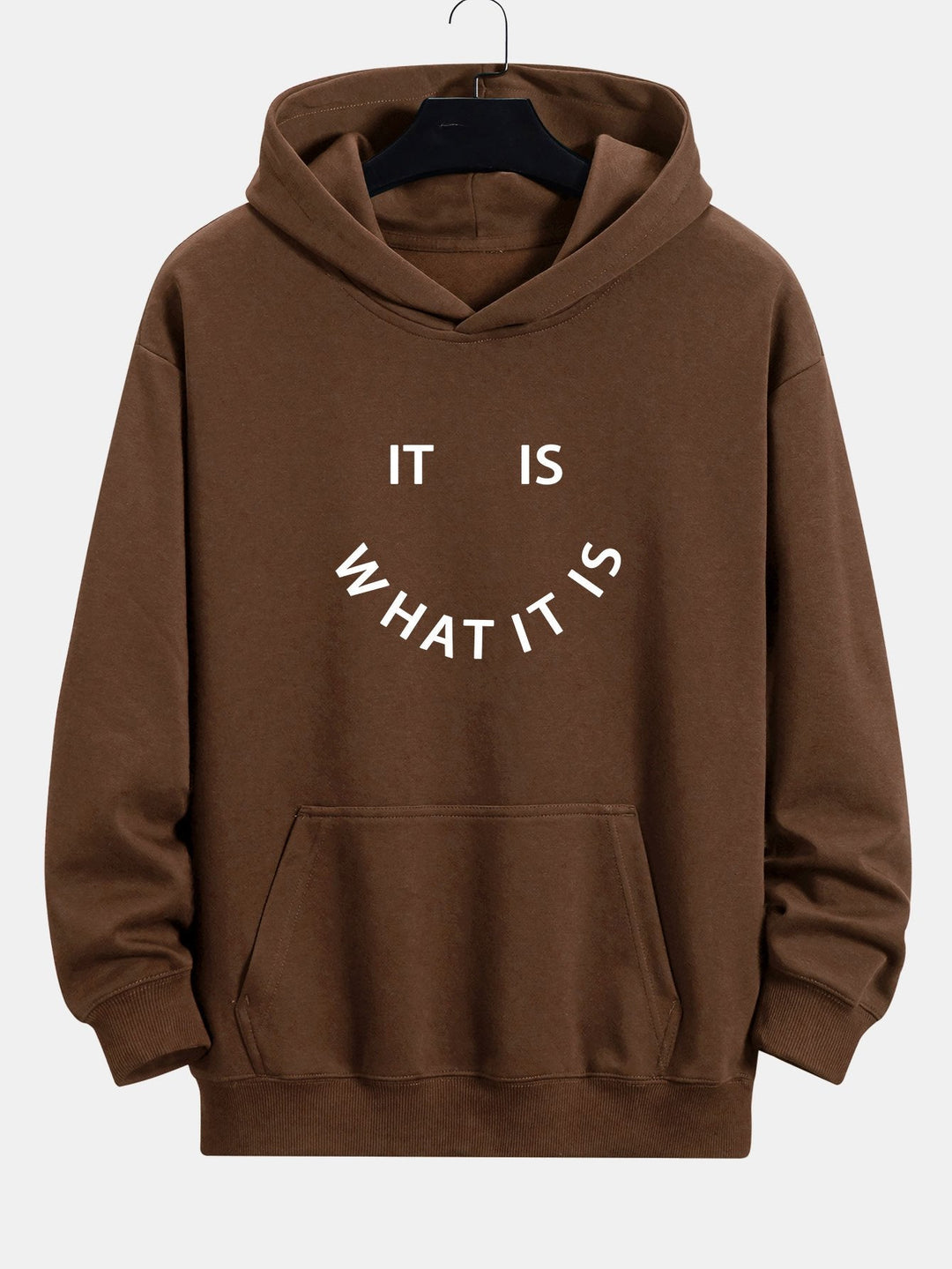 Het Is Wat Het Is Print Relax Fit Hoodie