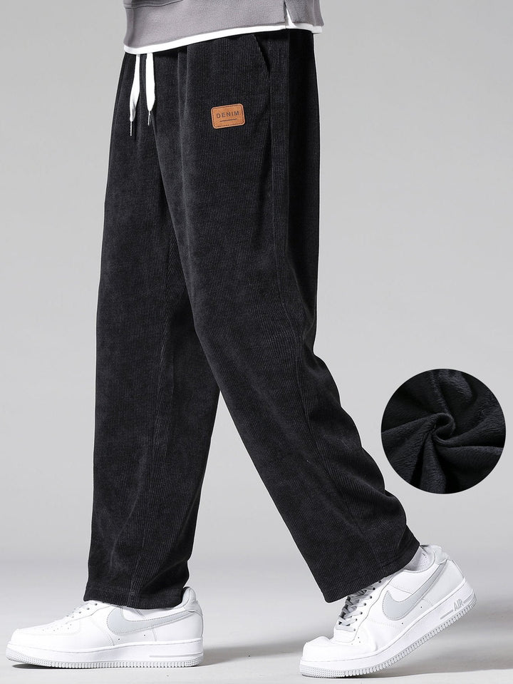 Polar Fleece Lined Straight Corduroy Pants