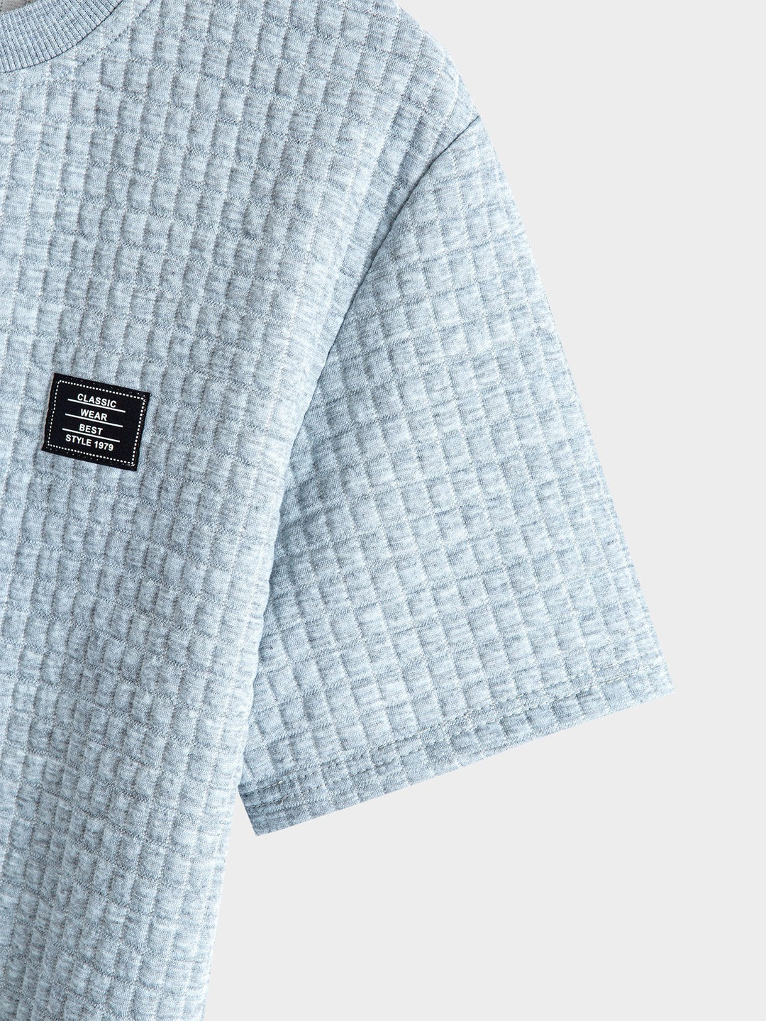 Korte Mouw Wafel Boog Hem T-Shirt