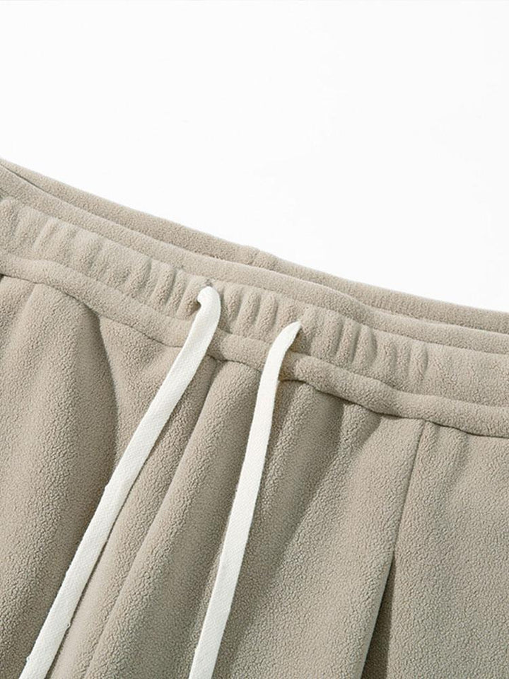 Polar Fleece Loose Fit Rechte Pijpen Broek