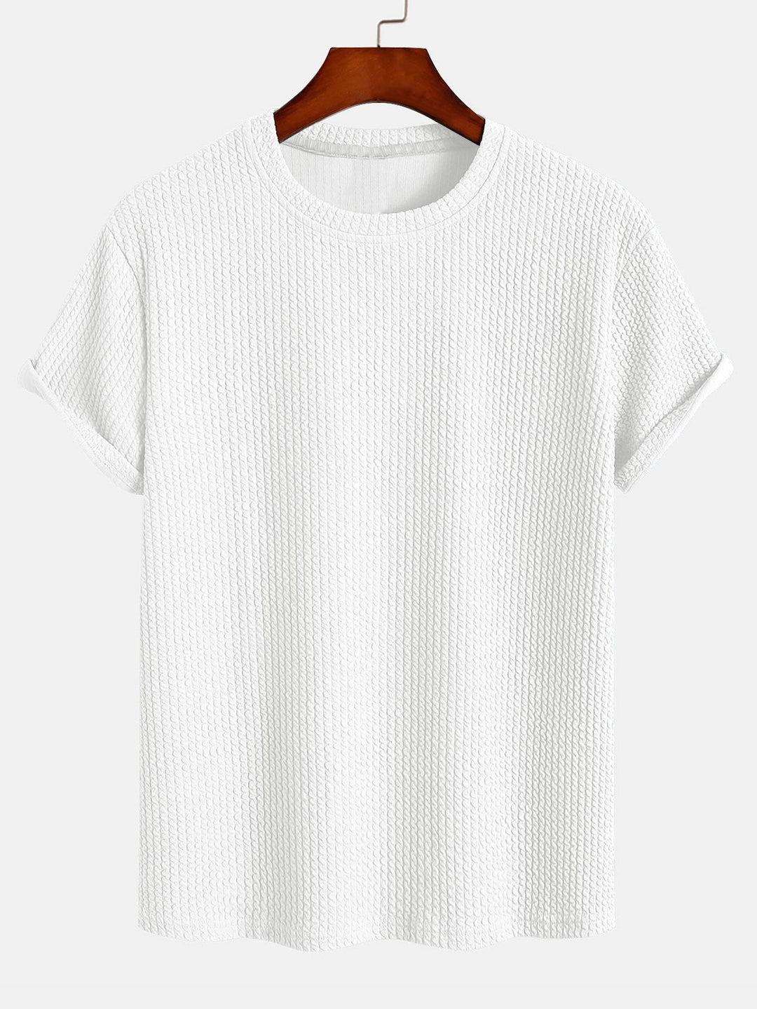 Muscle Fit Geribbelde T-Shirt