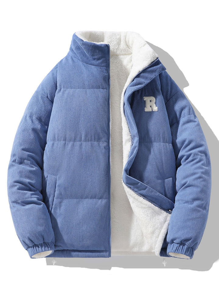 Omkeerbare Teddy Fleece Corduroy Jas