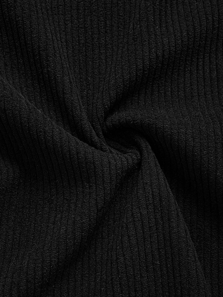 Relax Fit Etnische Geometrische Corduroy Patchwork Shirt # Willekeurig Patroon Ontwerp #