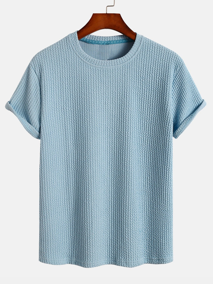 Muscle Fit Geribbelde T-Shirt