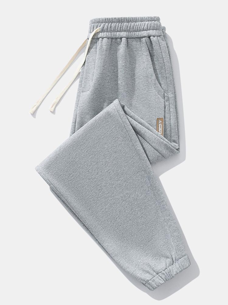 Cotton Jogging Pants with Drawstrings