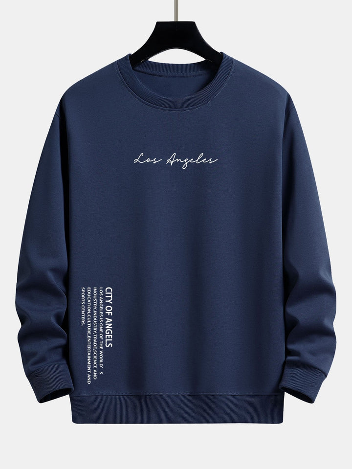 Los Angeles Slogan Print Relax Fit Sweatshirt