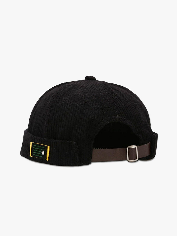 Japanse Harajuku-stijl corduroy hoed zonder rand