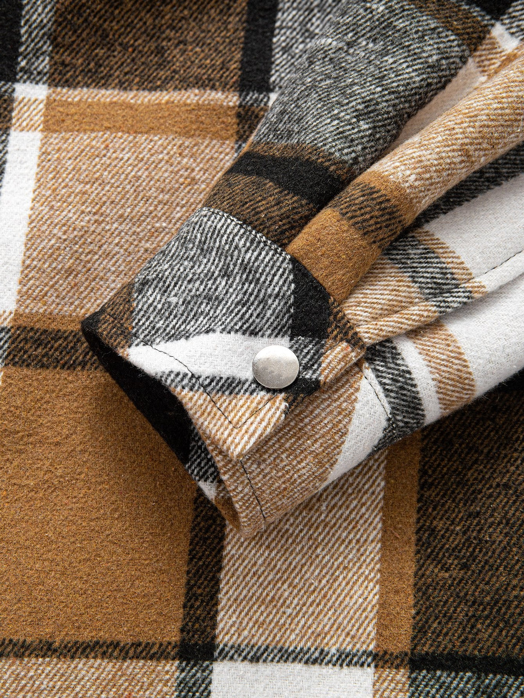 Teddy Gevoerde Flanellen Geruite Hoodie Shirt