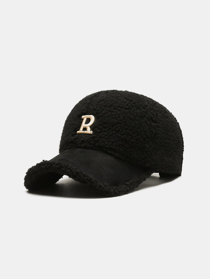 Plush Winter Warm Letter Baseball Cap