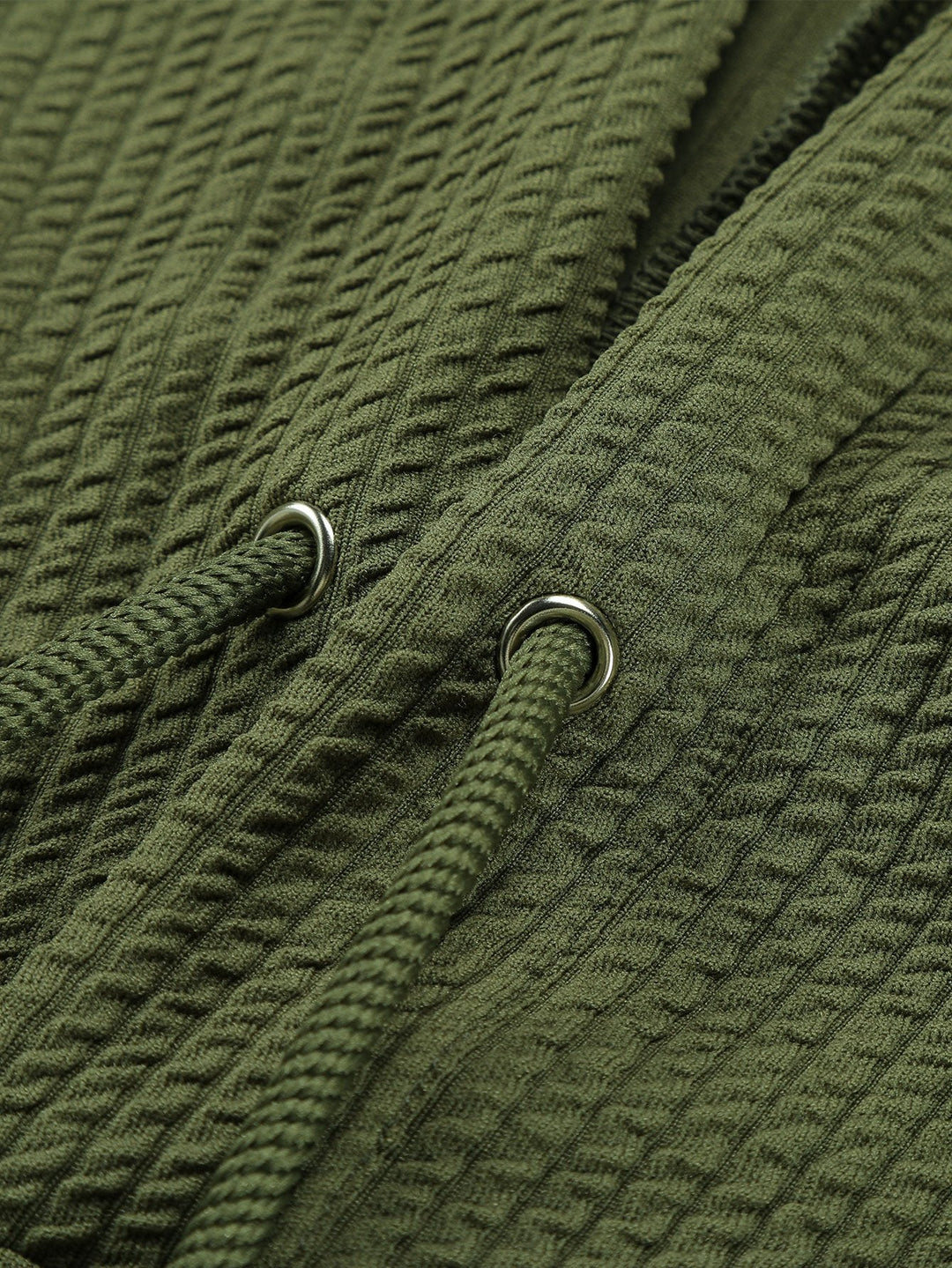 Langsleeve Muscle Fit Geribbelde Boog Hem Hoodie T-Shirt