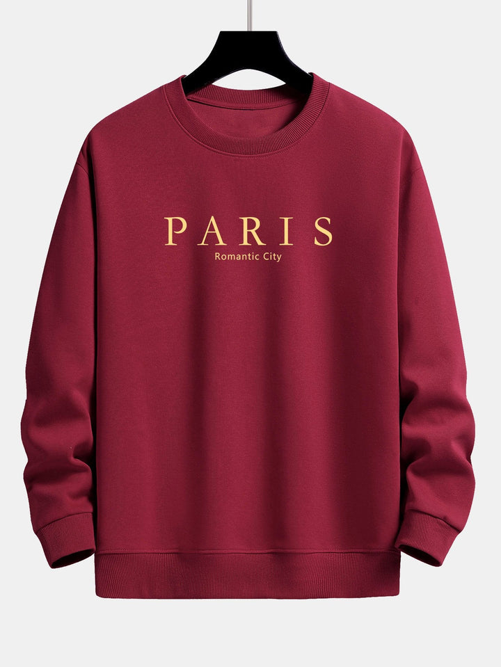 Paris Slogan Print Relax Fit Sweatshirt