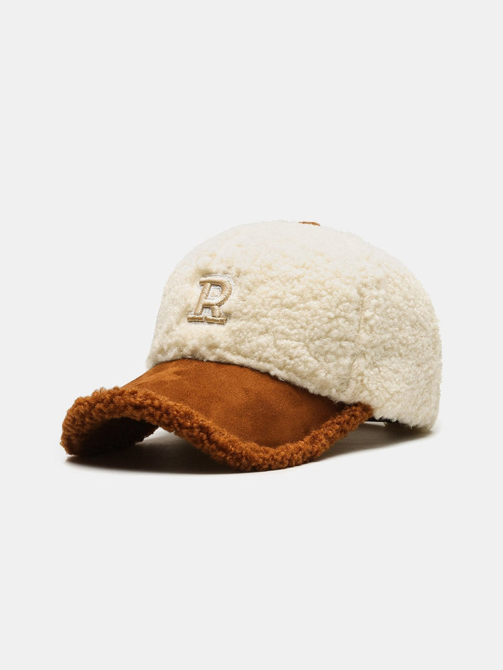 Plush Winter Warm Letter Baseball Cap