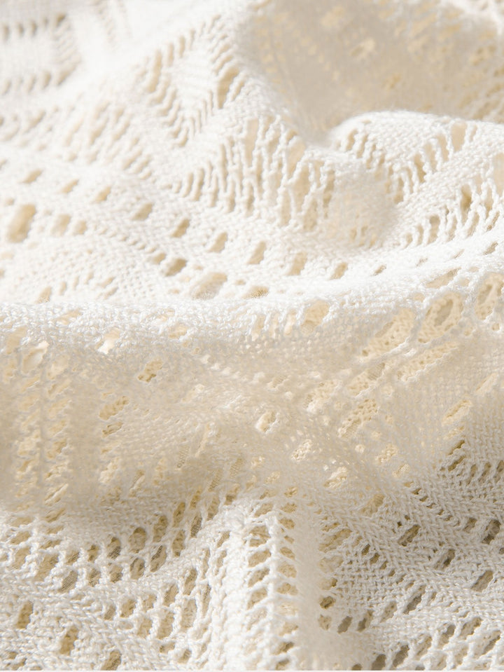 Korte Mouwen Geometrisch Textuur Cuban Shirt