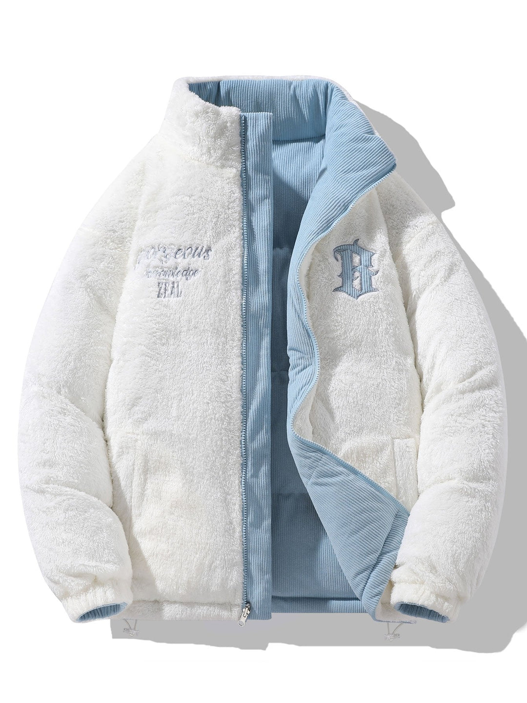 Omkeerbare Teddy Fleece Corduroy Jas