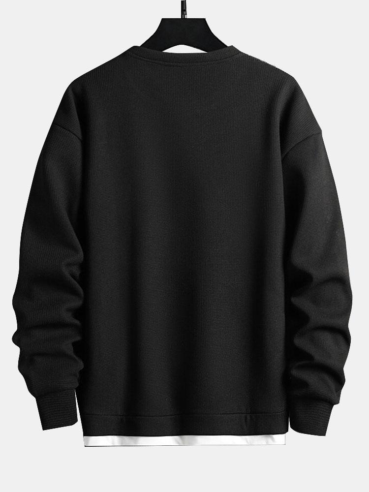 Twee Laags Wafel Sweatshirt