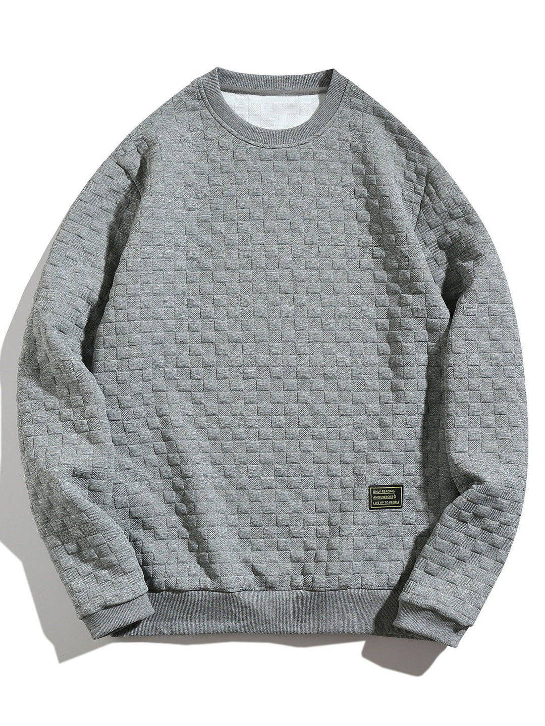 Damast Sweatshirt met Schaakbordpatroon