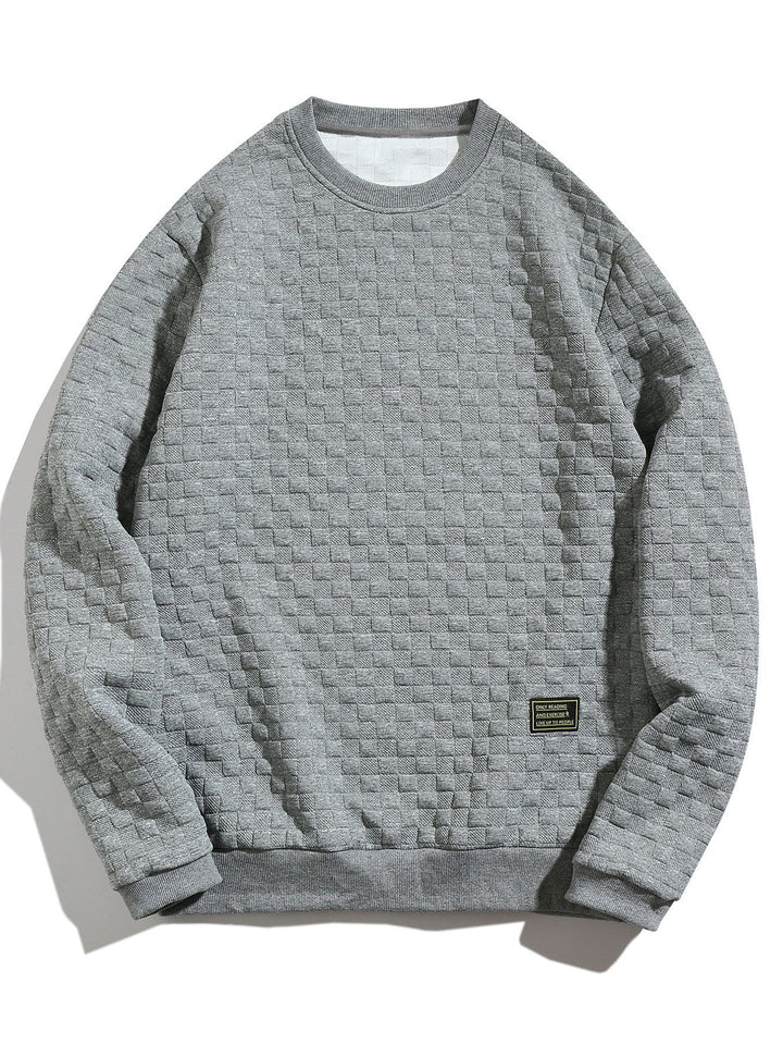 Damast Sweatshirt met Schaakbordpatroon
